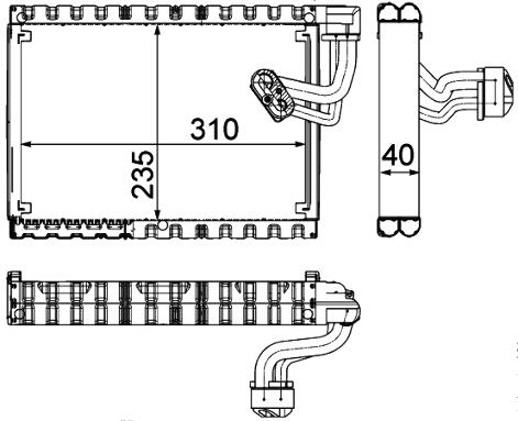 Audi A/C Evaporator Core 8K1898967A - Behr 351330671